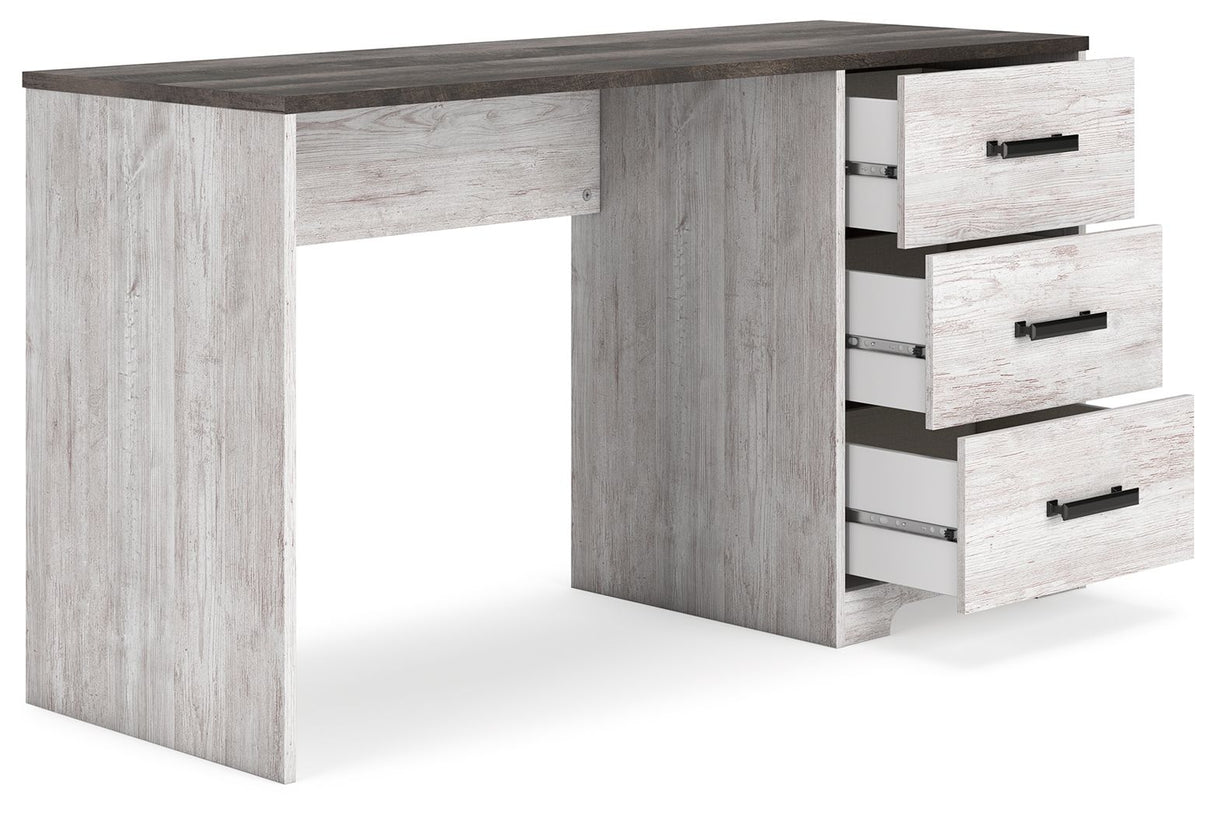 Shawburn - White / Dark Charcoal Gray - Home Office Desk by Signature Design by Ashley® | Bel Furniture