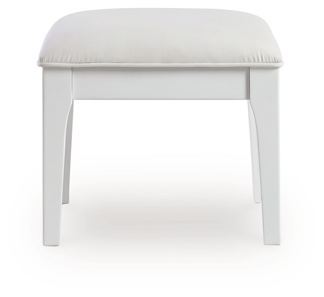 Chalanna - White - Vanity Stool by Signature Design by Ashley® | Bel Furniture