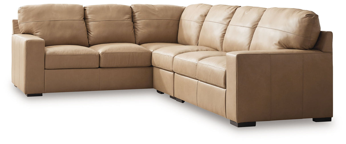 Bandon - Sectional Light Brown 3 Pc. Right Arm Facing Loveseat Sectional by Signature Design by Ashley® | Bel Furniture