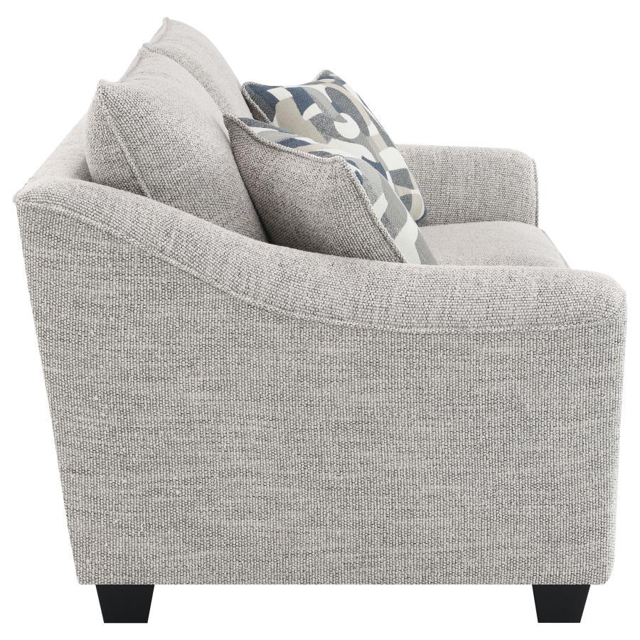 Tomkins - Boucle Upholstered Loveseat - Light Gray by Coaster Fine Furniture | Bel Furniture