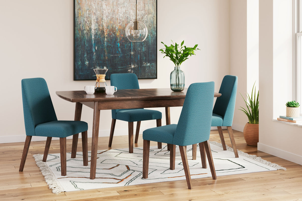 Lyncott - Butterfly Extension Table Set Blue 5 Pc. Butterfly Table, 4 Side Chairs by Signature Design by Ashley® | Bel Furniture
