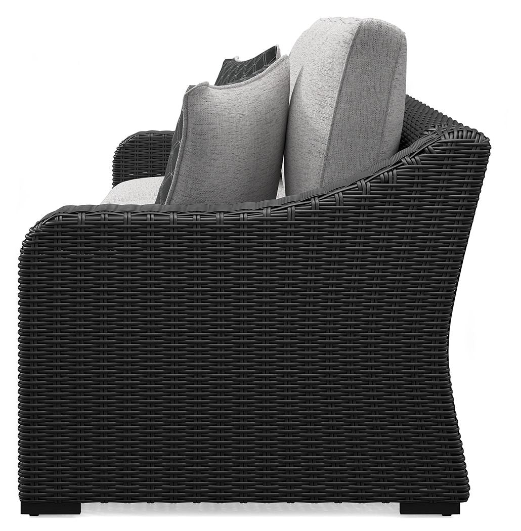 Beachcroft - Sofa With Cushion - Black / Light Gray