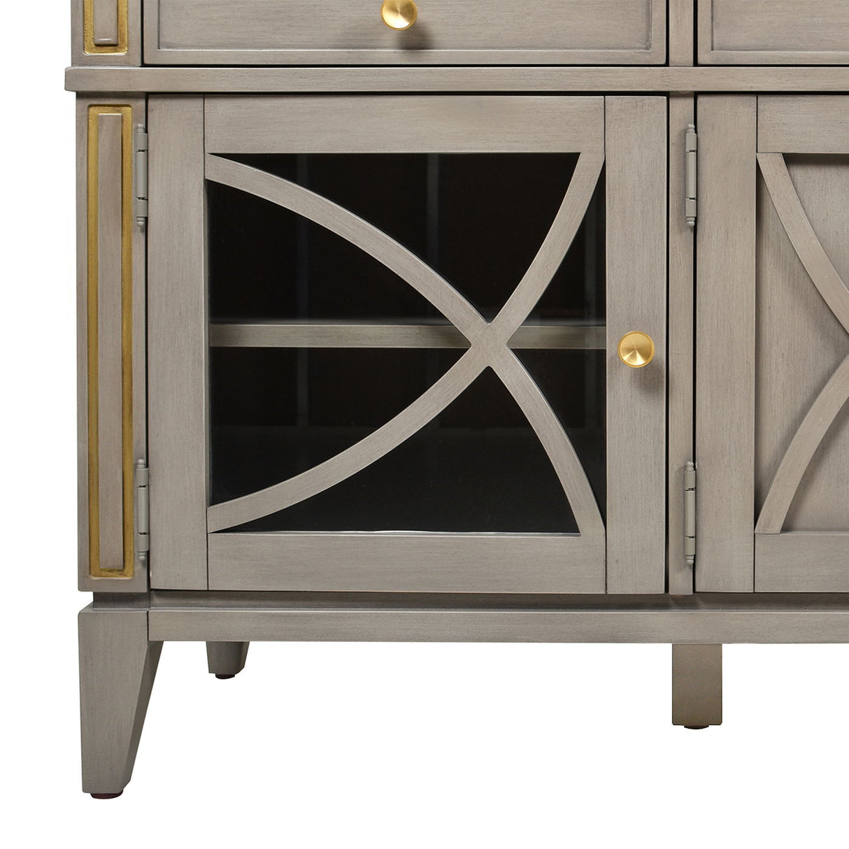 Dauphin - TV Stand Storage Display Console Table - Gray Cashmere by Jennifer Taylor Home | Bel Furniture