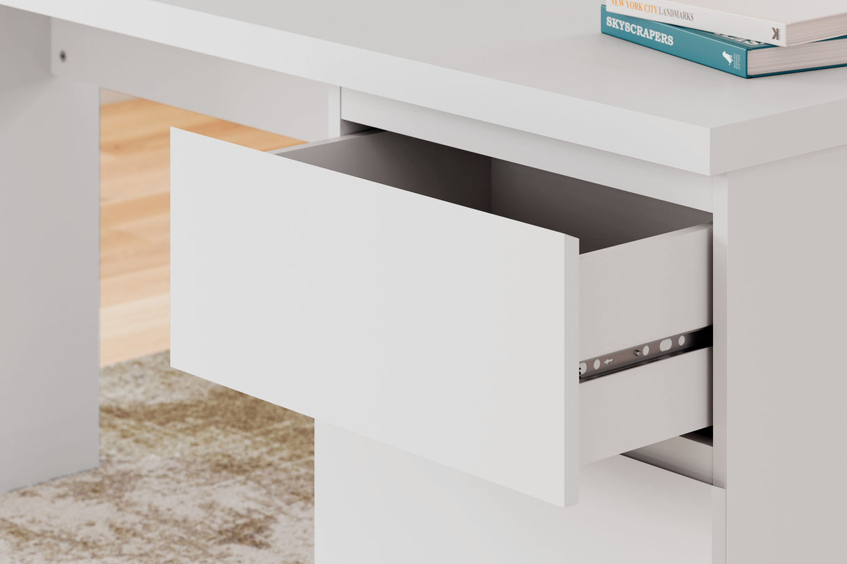 Onita - White - Home Office Desk by Signature Design by Ashley® | Bel Furniture