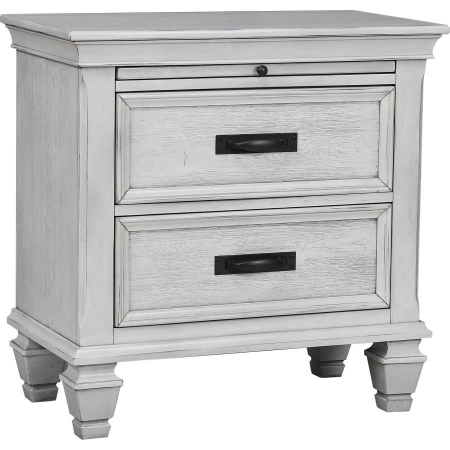 Franco - 2-Drawer Nightstand White by CoasterEssence | Bel Furniture