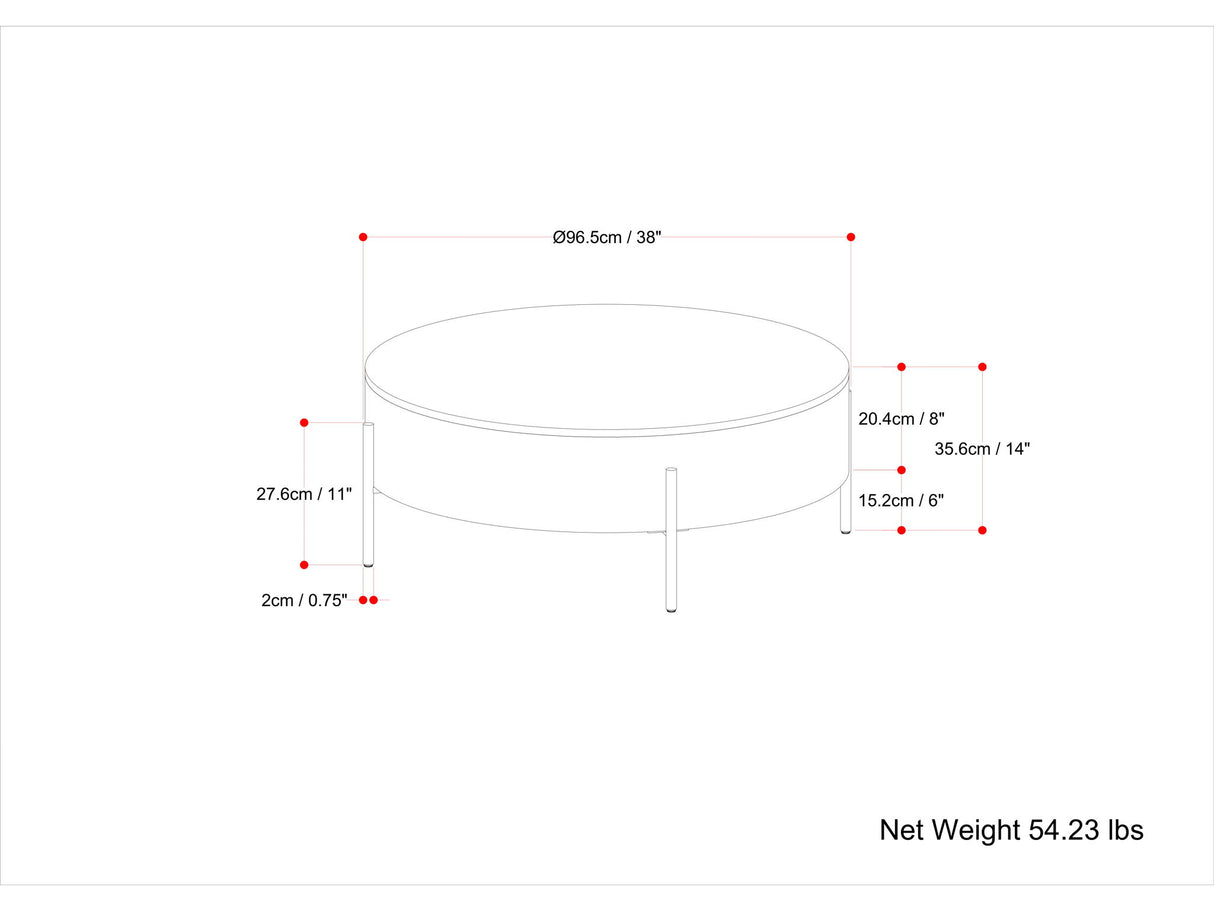 Rayburn - Drum Coffee Table - Natural by Simpli-Home | Bel Furniture