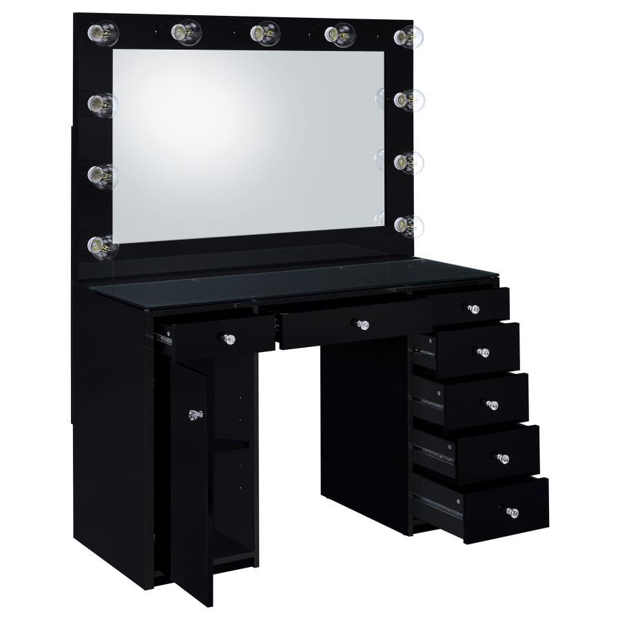 Acena - 7-Drawer Vanity Set With Lighting by CoasterEssence | Bel Furniture