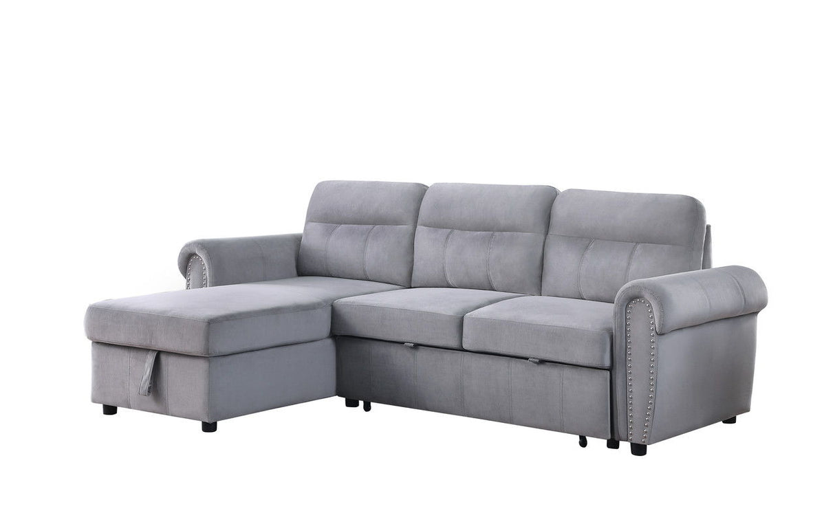 Ashton - Reversible Sleeper Sectional Sofa Chaise by Lilola Home | Bel Furniture