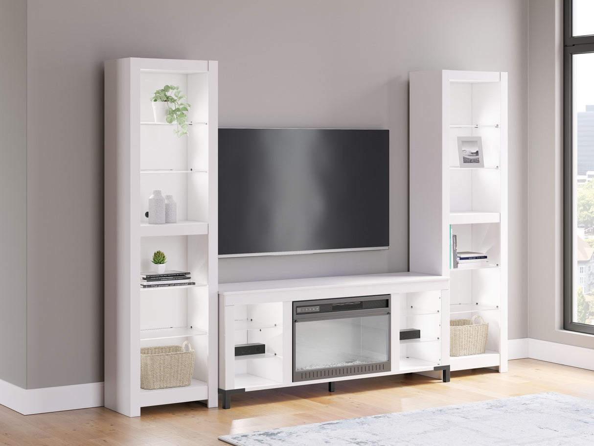 Brollevi - White - 3-Piece Entertainment Center by Signature Design by Ashley® | Bel Furniture