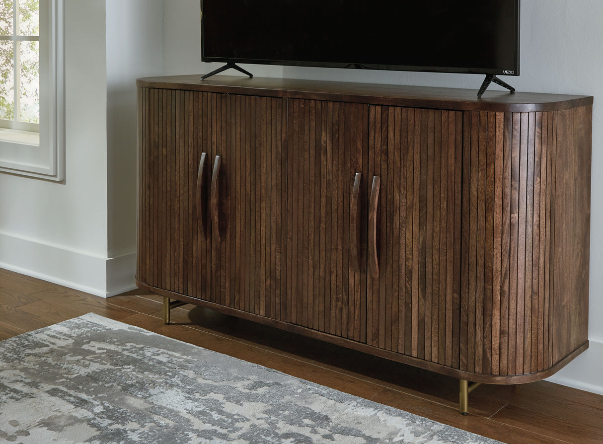 Amickly - Dark Brown - Accent Cabinet by Signature Design by Ashley® | Bel Furniture