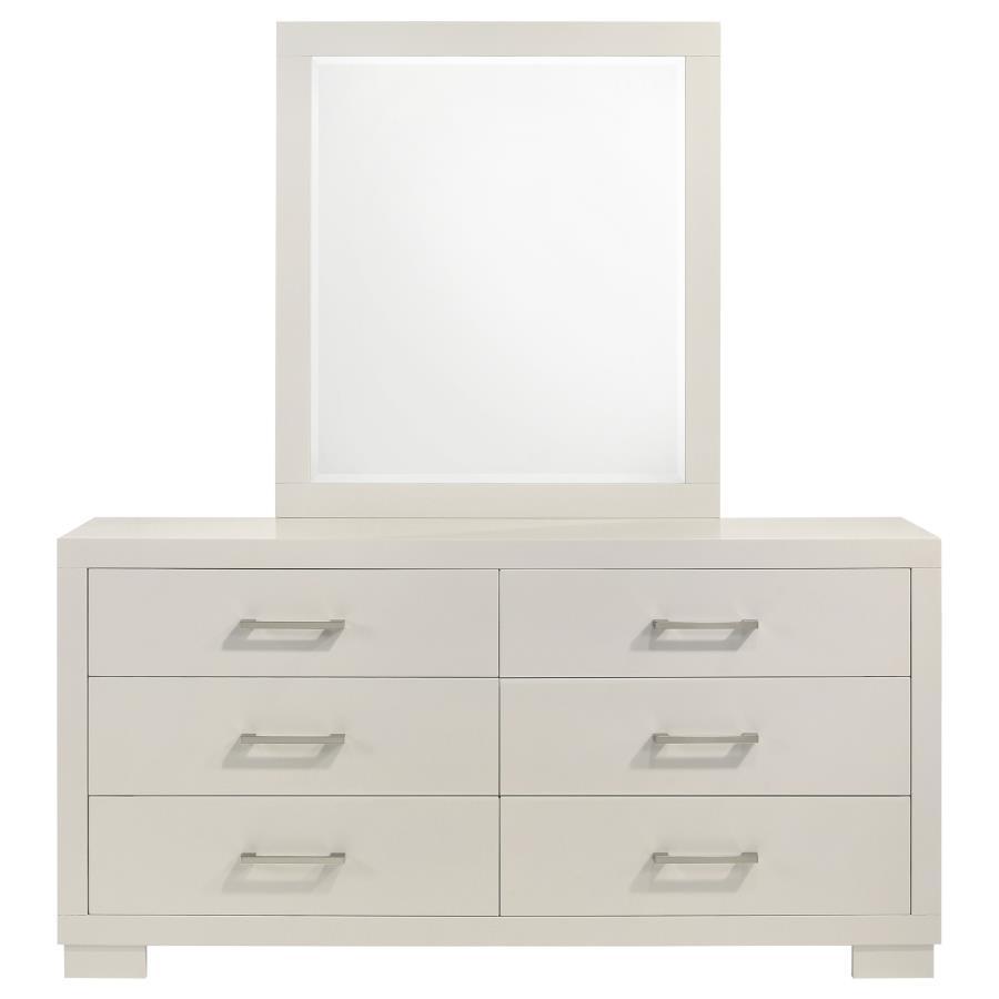 Jessica - 6-Drawer Dresser With Mirror by CoasterEssence | Bel Furniture