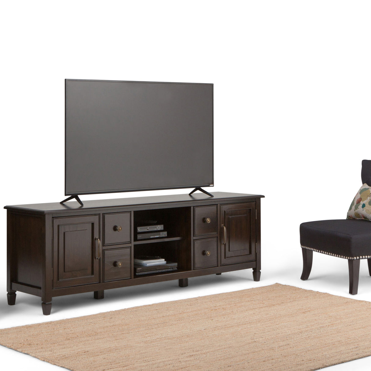 Connaught - Wide TV Stand by Simpli-Home | Bel Furniture