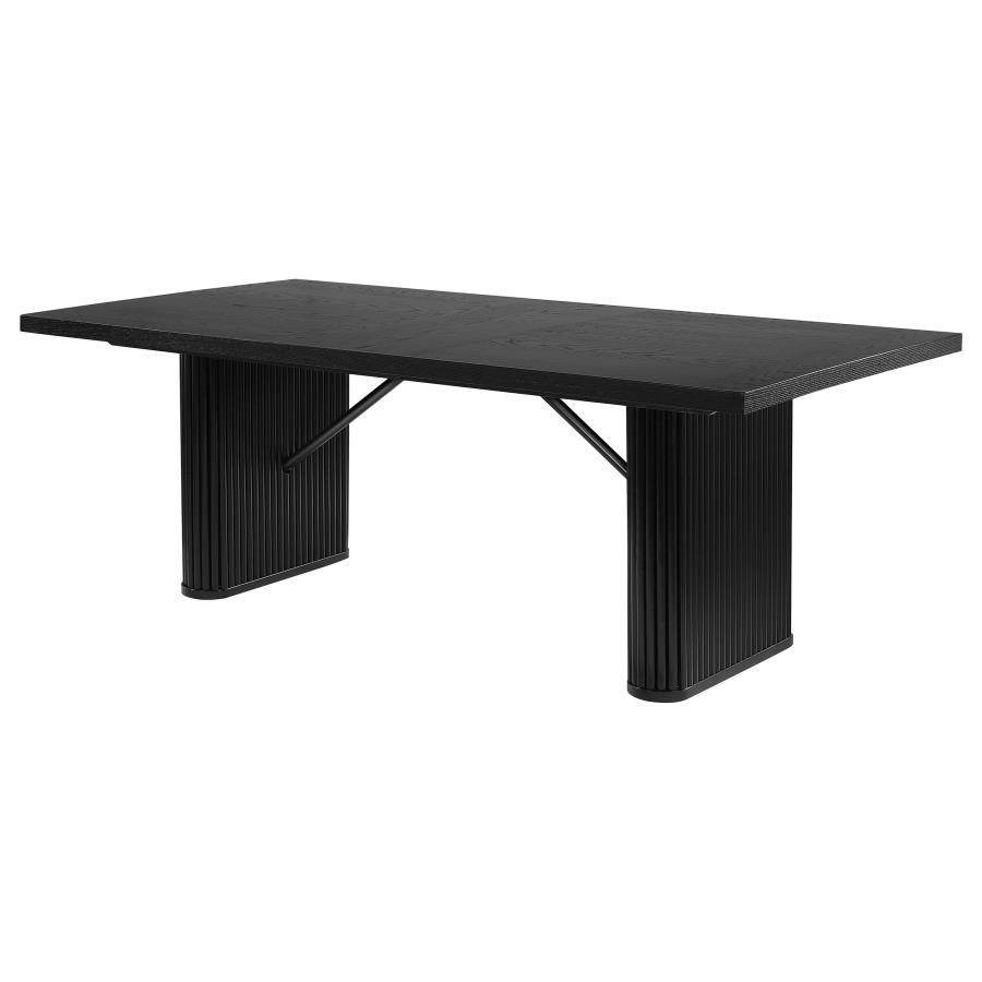 Catherine - Rectangular Wood Dining Table - Black by Coaster Fine Furniture | Bel Furniture