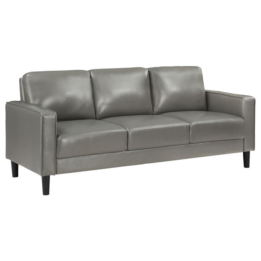 Ruth - Upholstered Track Arm Sofa Dark Gray by Coaster Fine Furniture | Bel Furniture