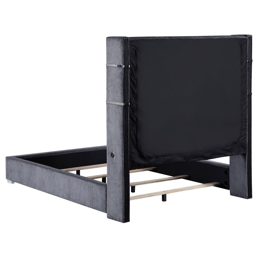 Tisdall - Upholstered Fireplace Bed by Coaster Fine Furniture | Bel Furniture