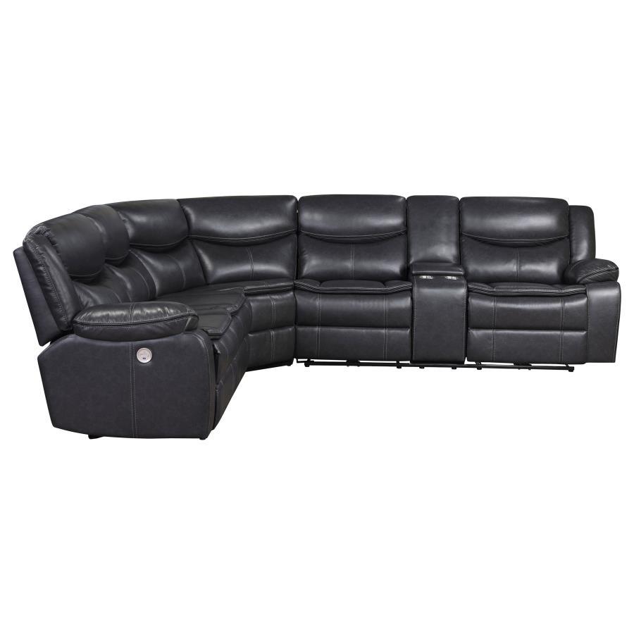 Sycamore - Upholstered Power Reclining Sectional Sofa by Coaster Fine Furniture | Bel Furniture