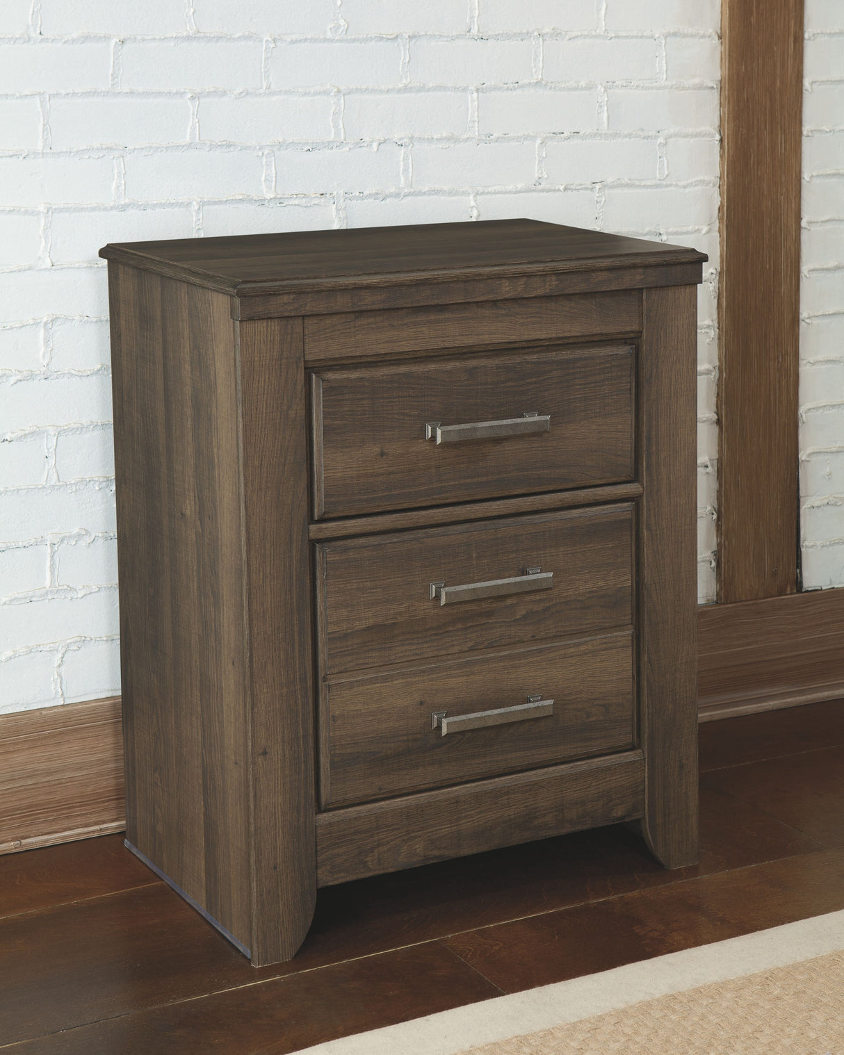 Juararo - Dark Brown - Two Drawer Night Stand by Signature Design by Ashley® | Bel Furniture