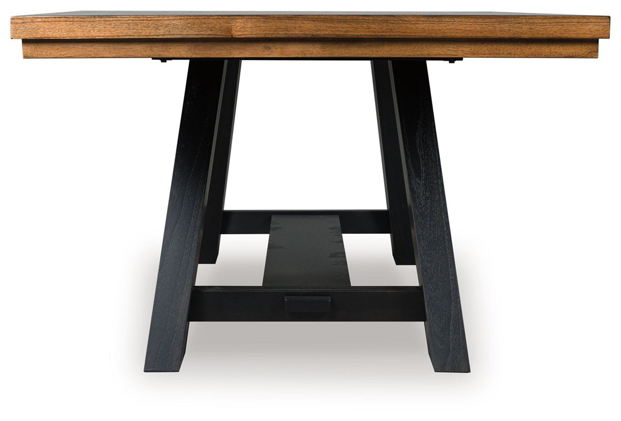 Greddinton - Dining Extension Table - Brown / Black