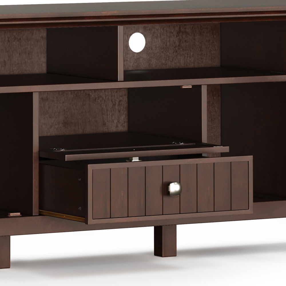 Acadian - Wide TV Media Stand - Brown by Simpli-Home | Bel Furniture