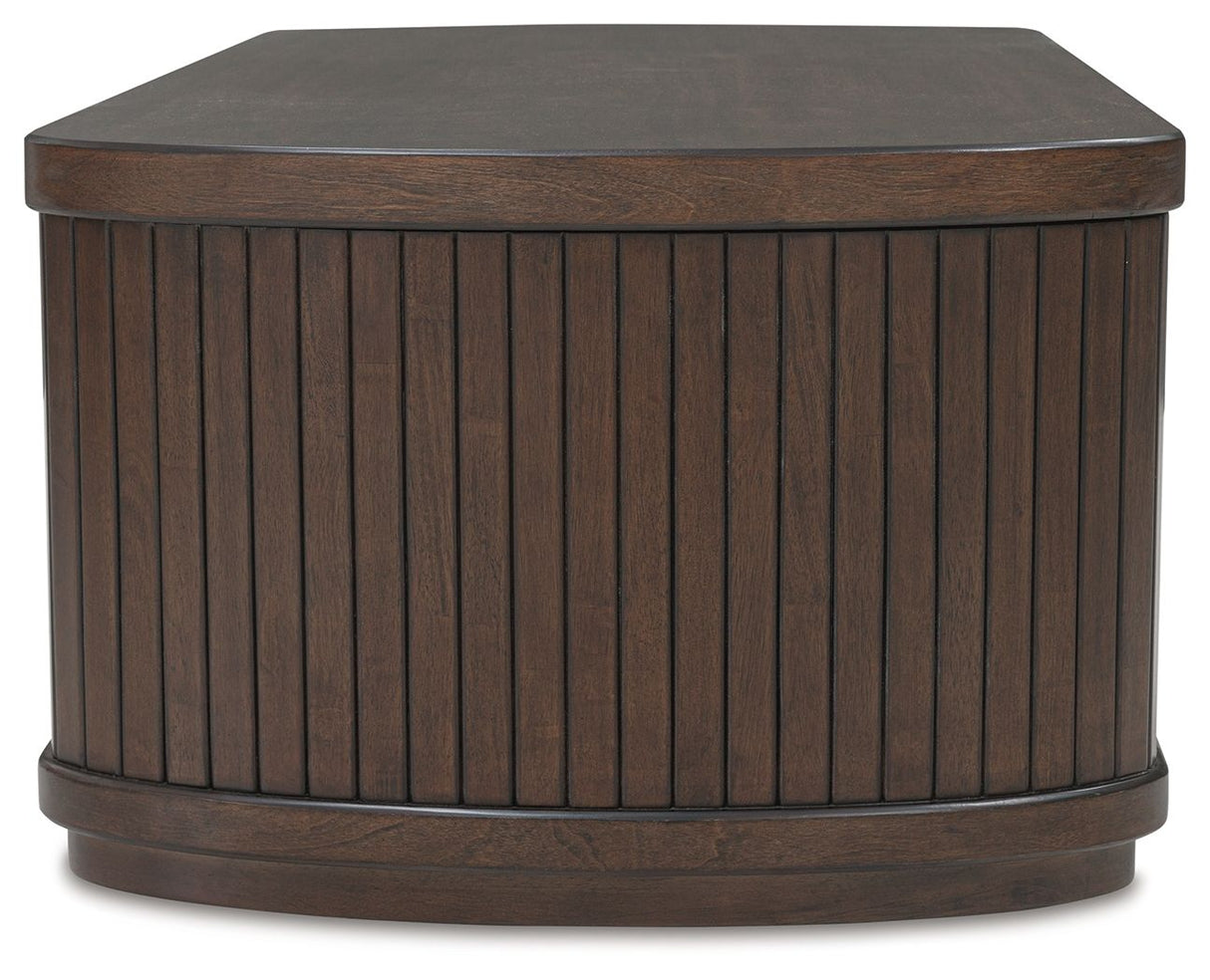 Korestone - Dark Brown - Lift Top Cocktail Table by Signature Design by Ashley® | Bel Furniture