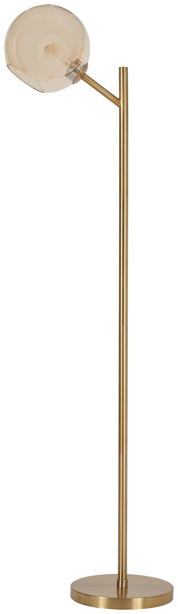 Abanson - Metal Floor Lamp - Amber / Gold Finish