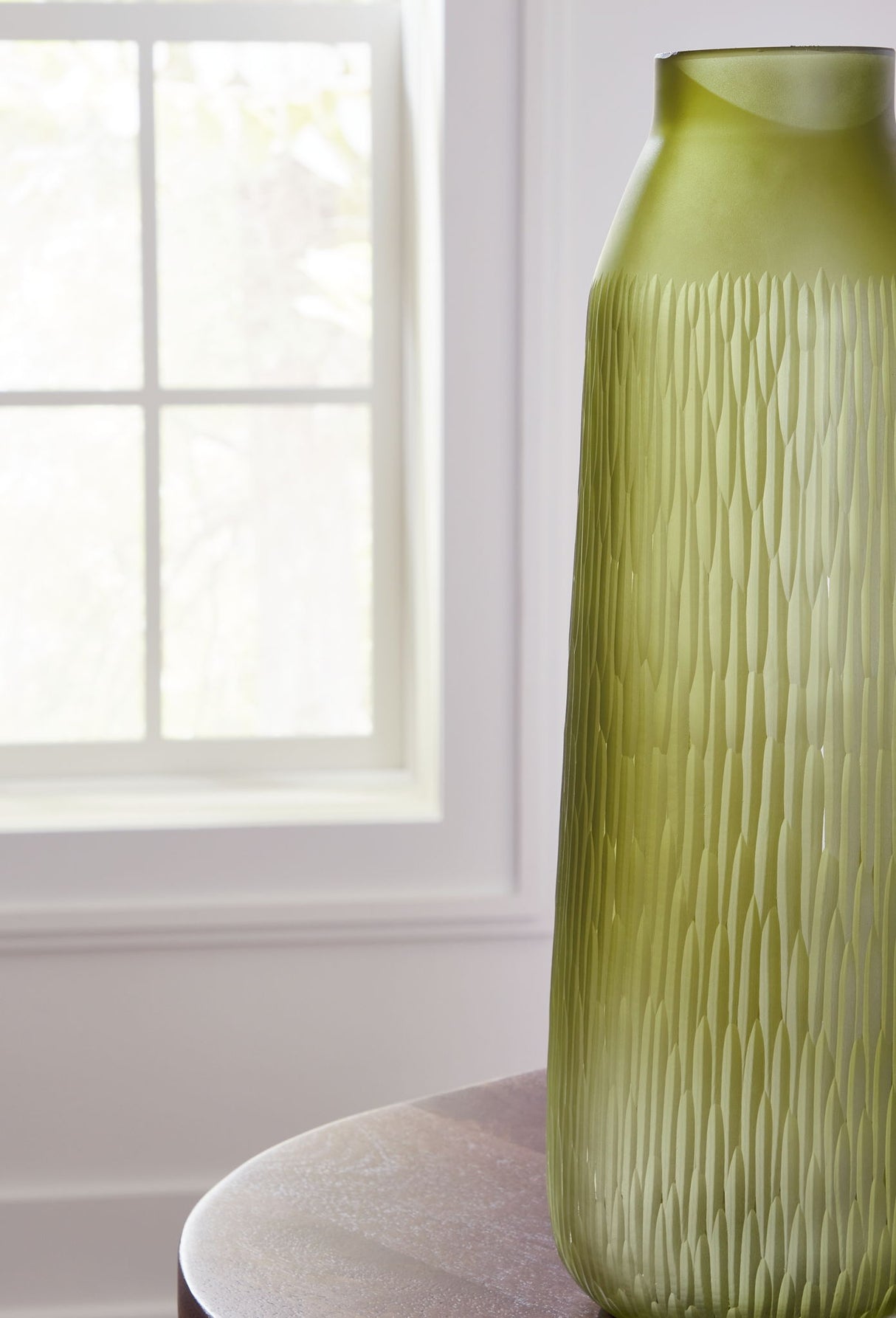 Scottyard - Vase - 17" - Olive Green