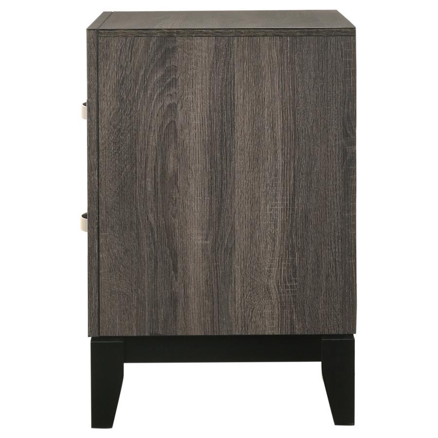Watson - 2-Drawer Nightstand - Gray Oak by CoasterEveryday | Bel Furniture