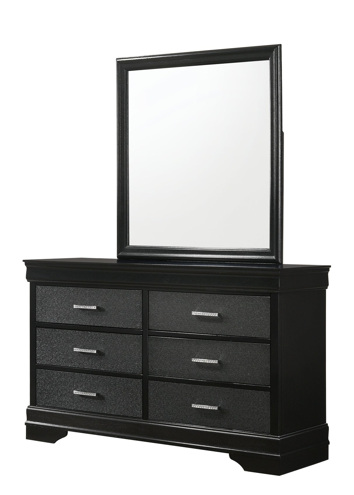 Amalia - Dresser, Mirror Black by Crown Mark | Bel Furniture
