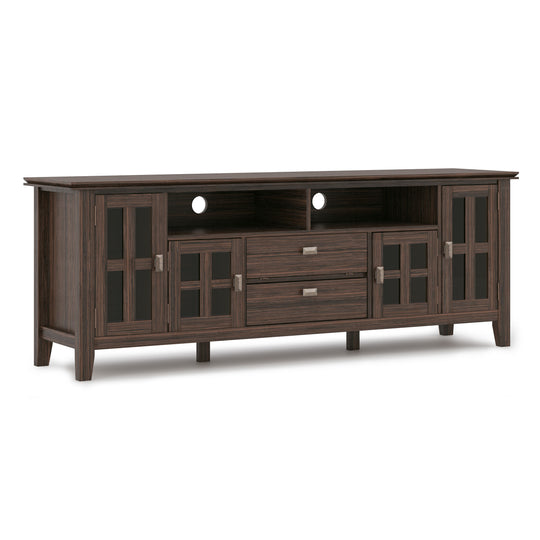 Artisan - TV Media Stand Dark Brown by Simpli-Home | Bel Furniture