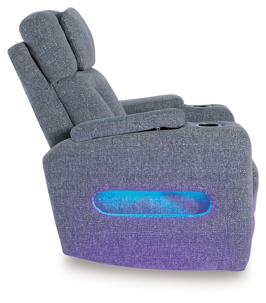 Studio Cave - Steel - Power Recliner by Signature Design by Ashley® | Bel Furniture
