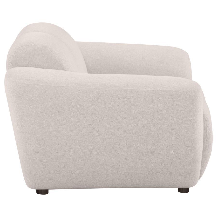 Destino - Chenille Upholstered Splayed Arm Accent Chair - Greige