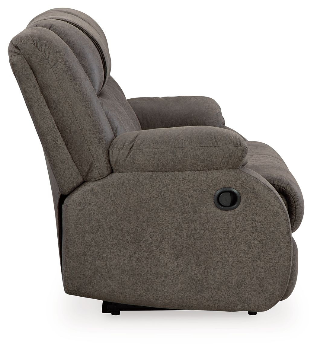 First Base - Gunmetal - Reclining Loveseat by Signature Design by Ashley® | Bel Furniture