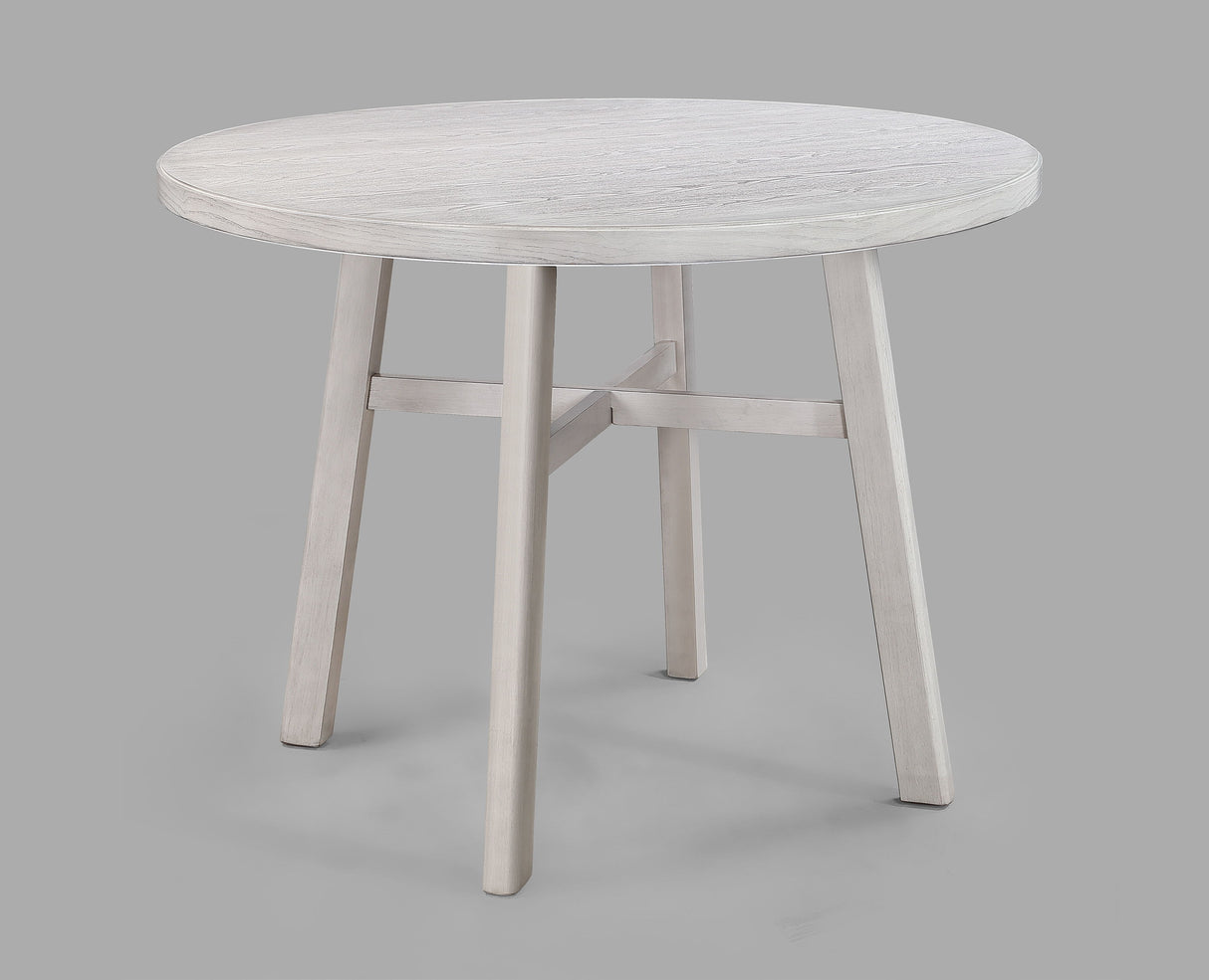 Blanche - Round Counter Height Table - Antique White by Crown Mark | Bel Furniture