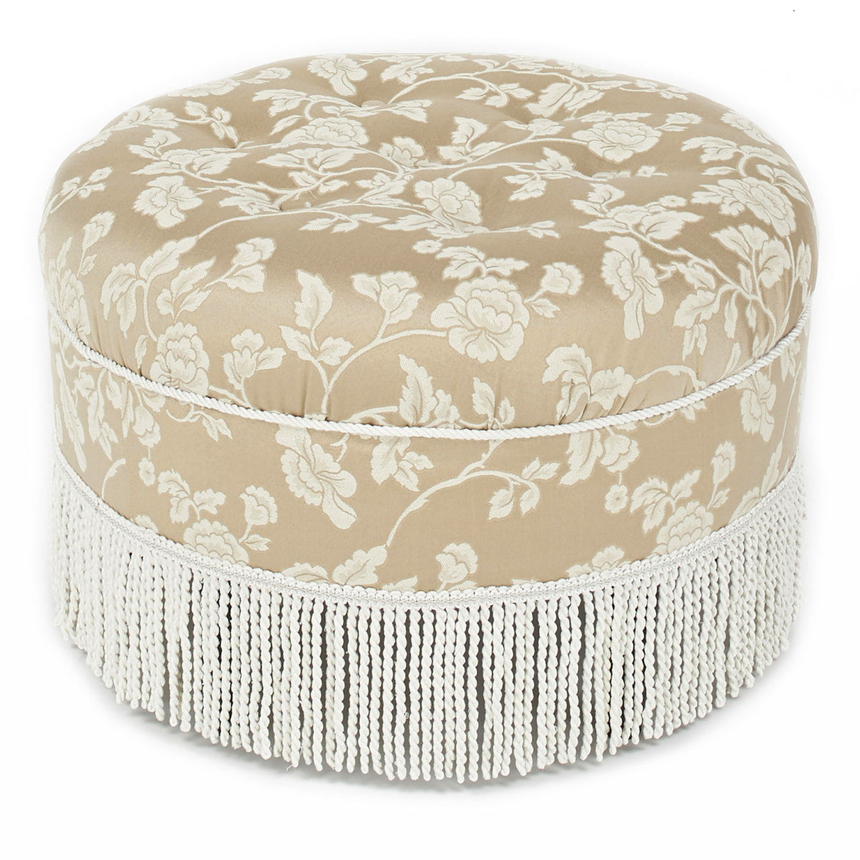 Yolanda - Round Upholstered Accent Ottoman by Jennifer Taylor Home | Bel Furniture