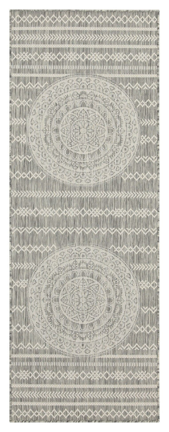 Sunshine - 2'7" X 7'3" Indoor / Outdoor Area Rug, Polypropylene Gray by Icona Home Decor | Bel Furniture