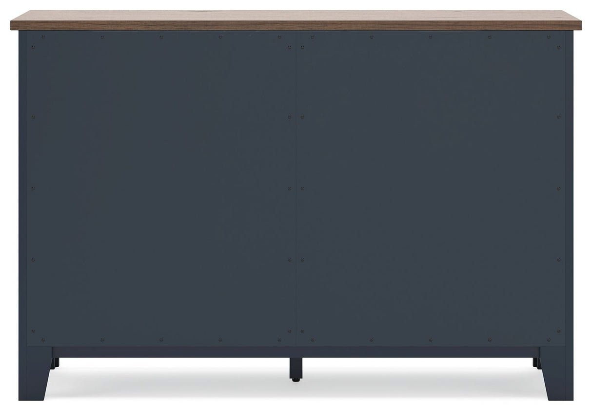 Landocken - Brown / Blue - Dresser by Signature Design by Ashley® | Bel Furniture