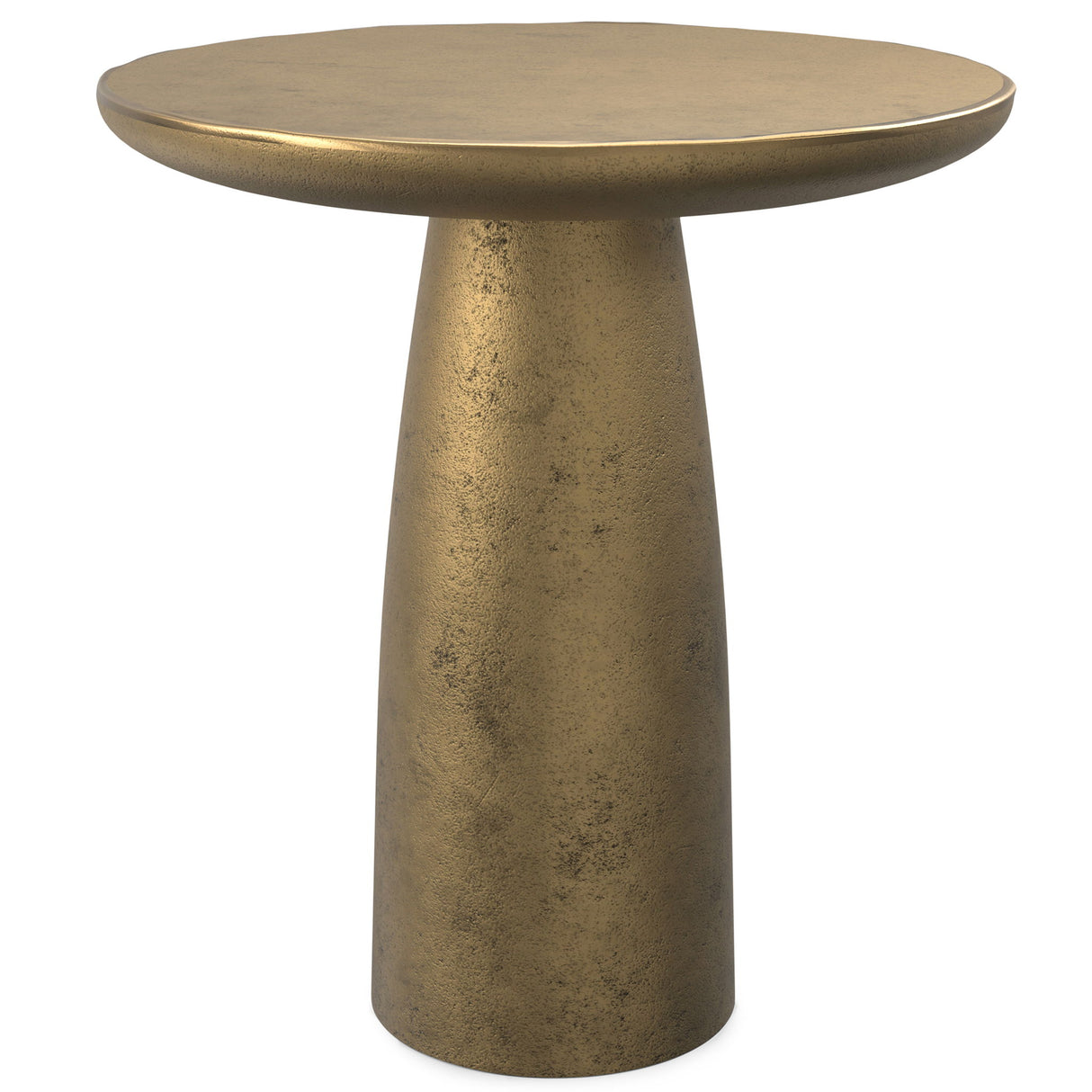 Dominique - Cast Aluminum Side Table - Brown by Simpli-Home | Bel Furniture