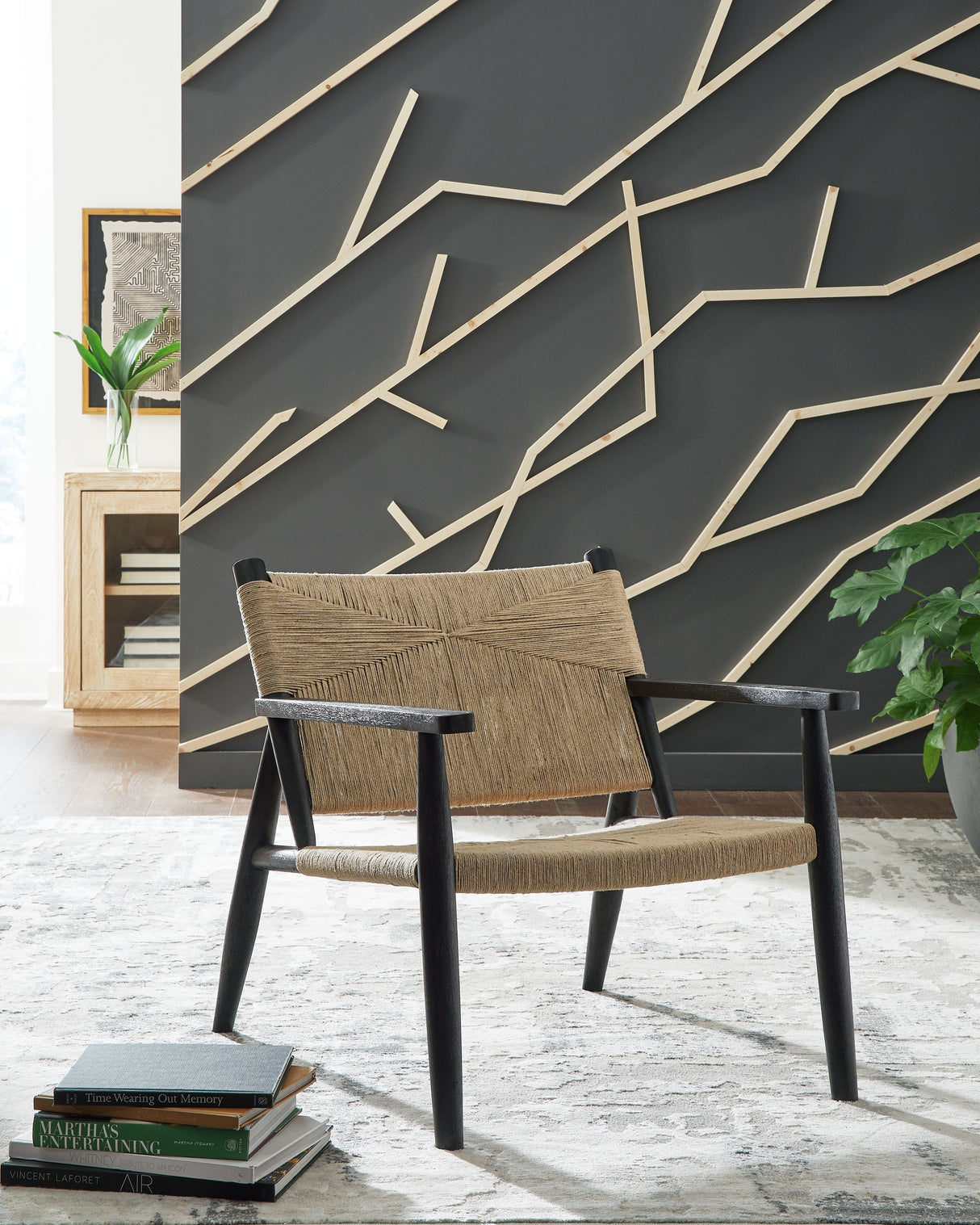 Halfmore - Black / Natural - Accent Chair by Signature Design by Ashley® | Bel Furniture