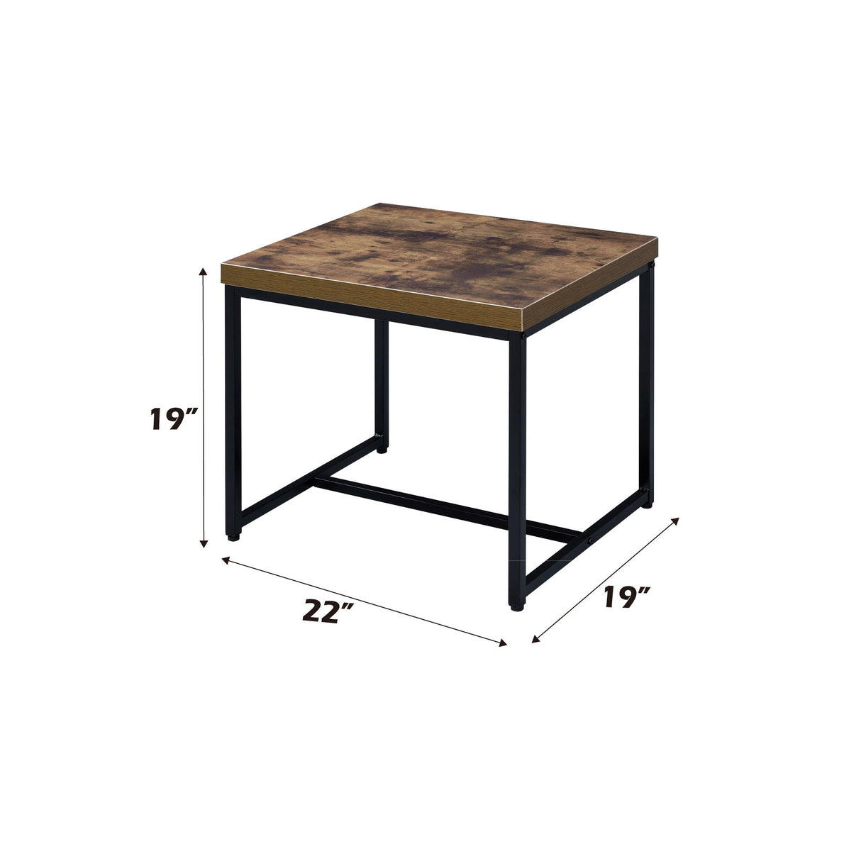 Bob - End Table - Weathered Oak / Black by Urban Nest | Bel Furniture