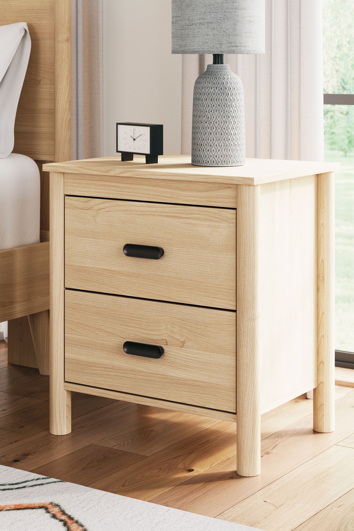 Cabinella - Tan - Two Drawer Night Stand by Signature Design by Ashley® | Bel Furniture