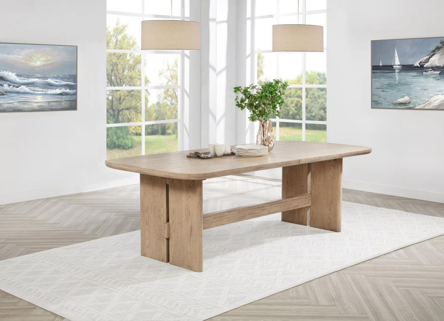 Kailani - Rectangular Wood Dining Table - Beige Oak by Coaster Fine Furniture | Bel Furniture