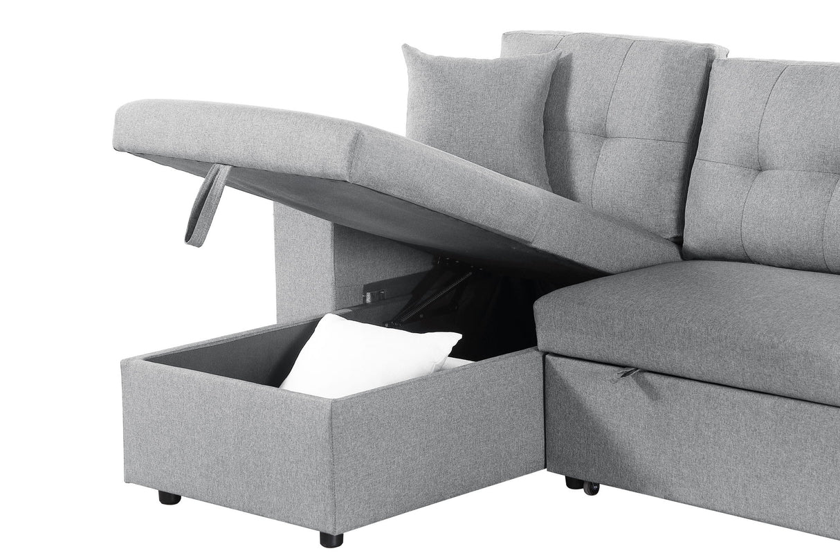 Daniel - Upholstered Reversible Sectional With Pull Out Loveseat by Cynthia's Furniture | Bel Furniture