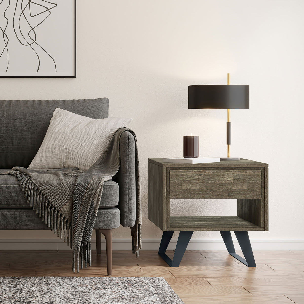 Lowry - End Table - Light Brown