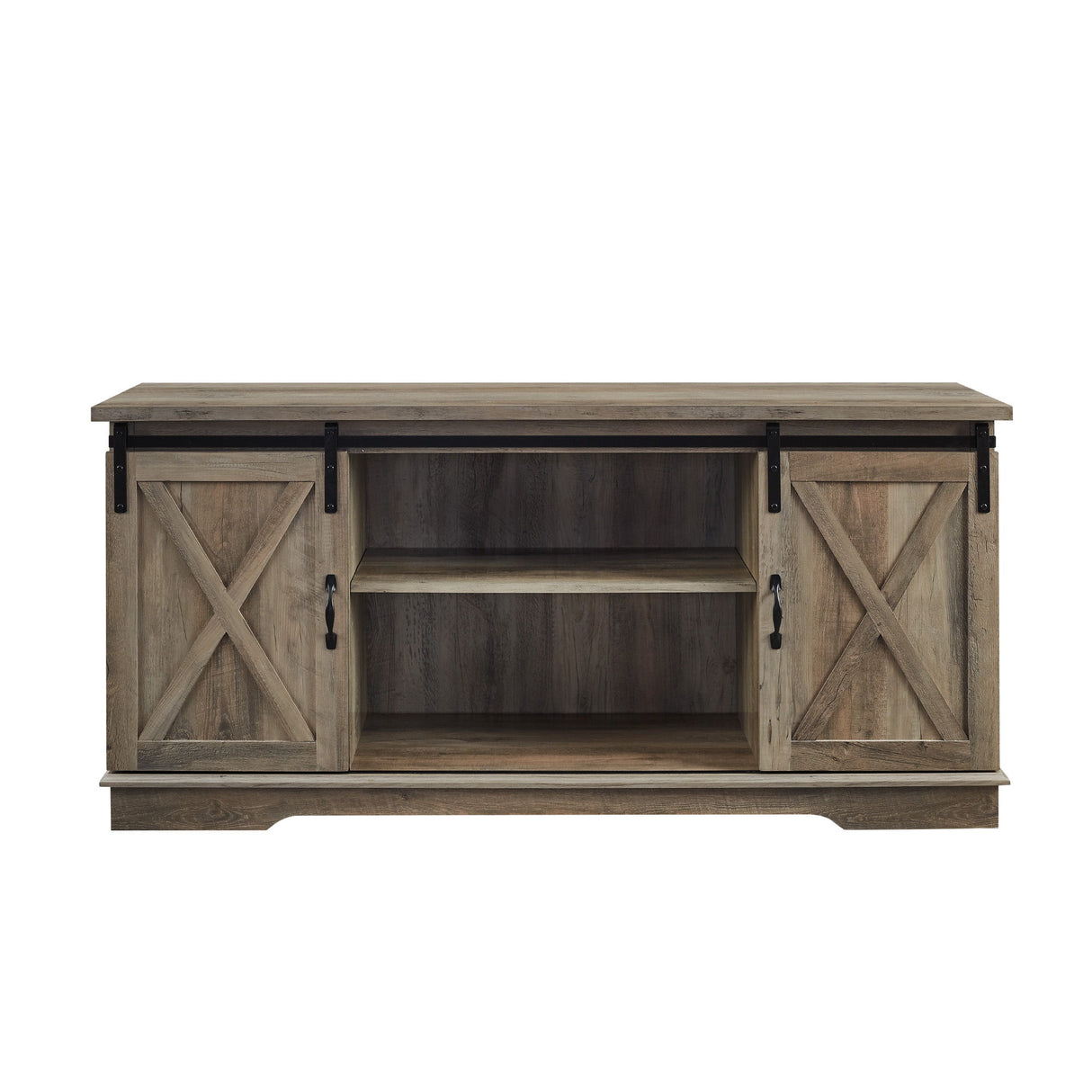 Farmhouse Sliding X Barn Door TV Stand by Walker Edison | Bel Furniture