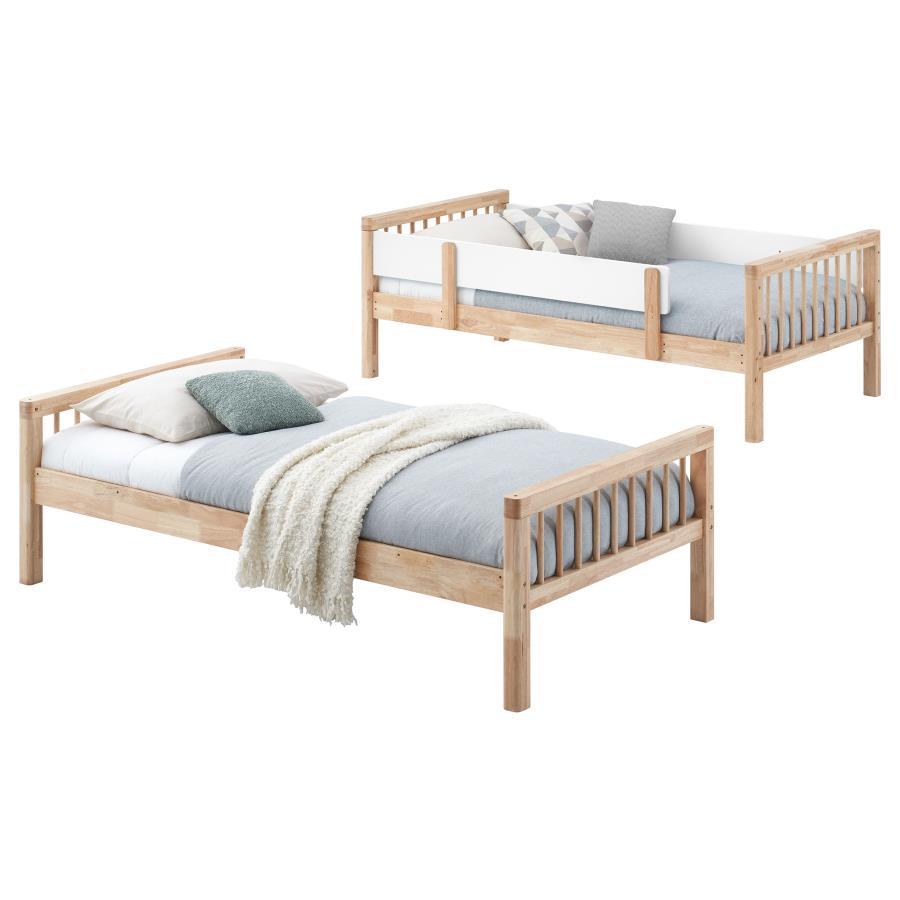 Dakota - Wood Twin Over Twin Bunk Bed - Natural by Coaster Fine Furniture | Bel Furniture