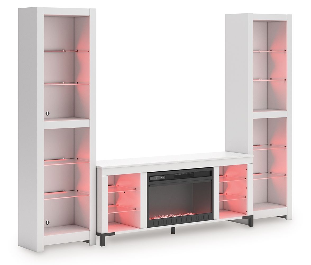 Brollevi - White - 3-Piece Entertainment Center by Signature Design by Ashley® | Bel Furniture