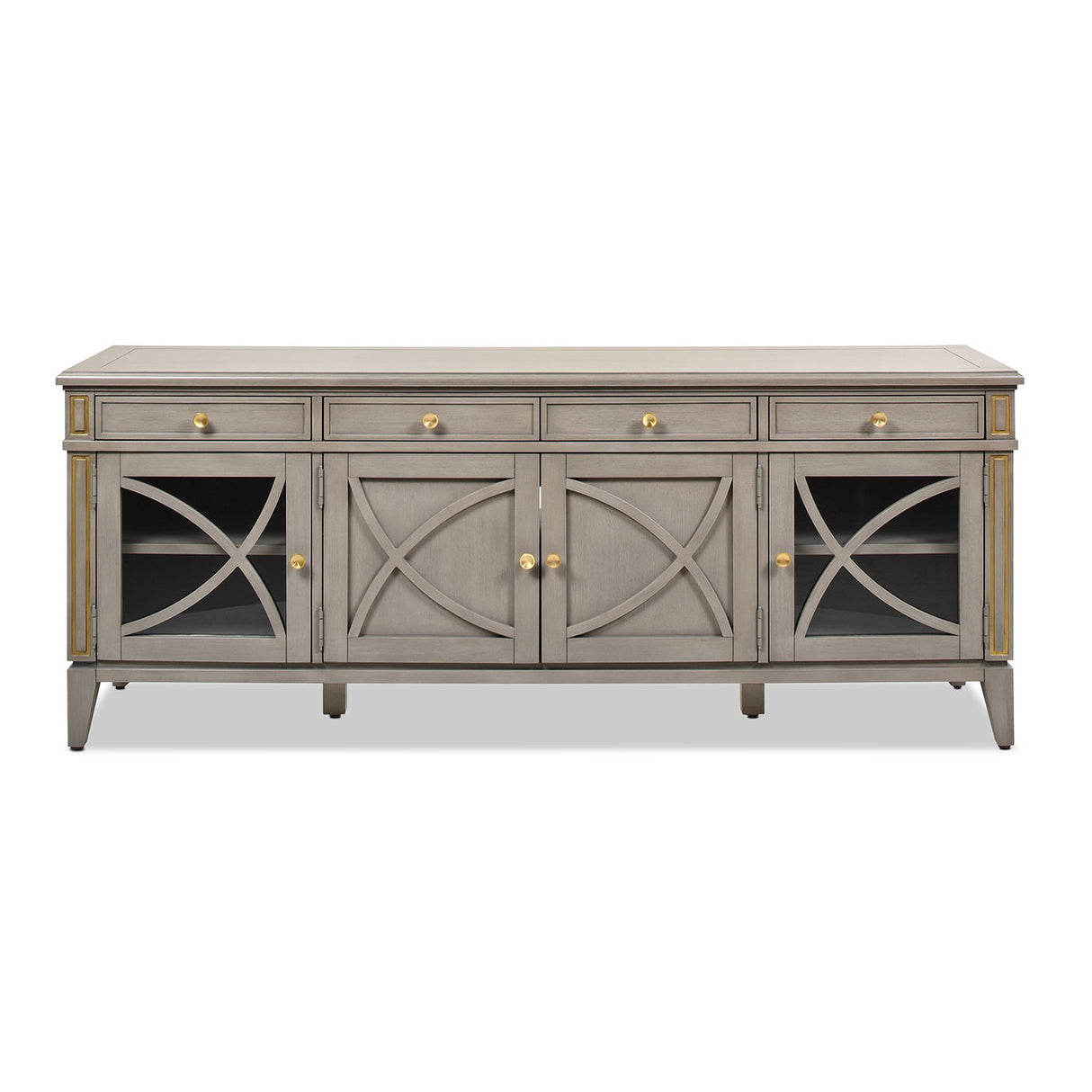 Dauphin - TV Stand Storage Display Console Table - Gray Cashmere by Jennifer Taylor Home | Bel Furniture