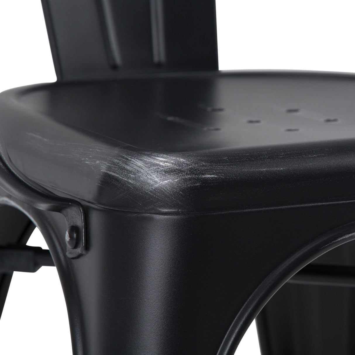 Larkin - Metal Dining Arm Chair (Set of 2) - Distressed Black / Silver by Simpli-Home | Bel Furniture