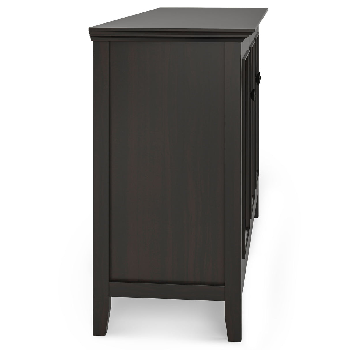 Amherst - Wide 3 Door Storage Cabinet - Hickory Brown by Simpli-Home | Bel Furniture