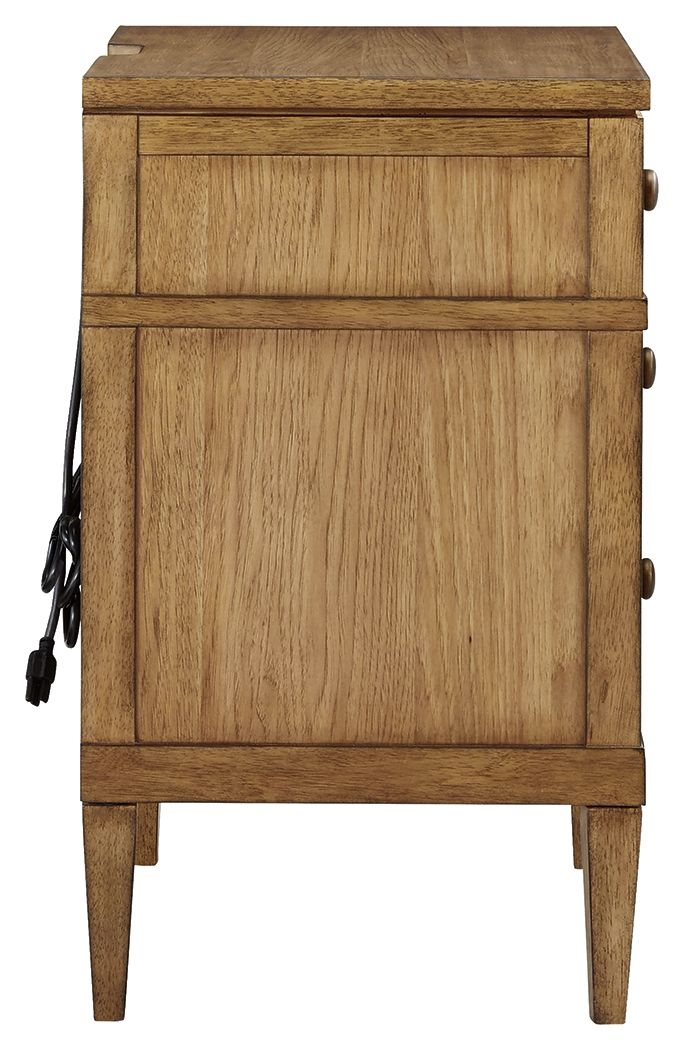 Sharlance - Brown - Three Drawer Night Stand by Signature Design by Ashley® | Bel Furniture